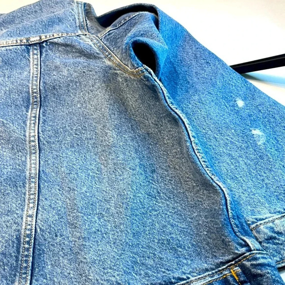 Old Navy Blue Jean Jacket size XXL Never been worn button front and on sleeve - Picture 6 of 16